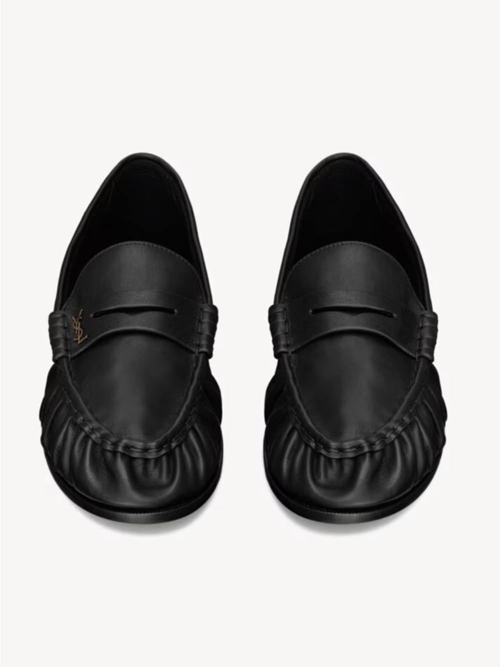 Saint Laurent Women’s YSL Le Loafer Supple in Black Leather